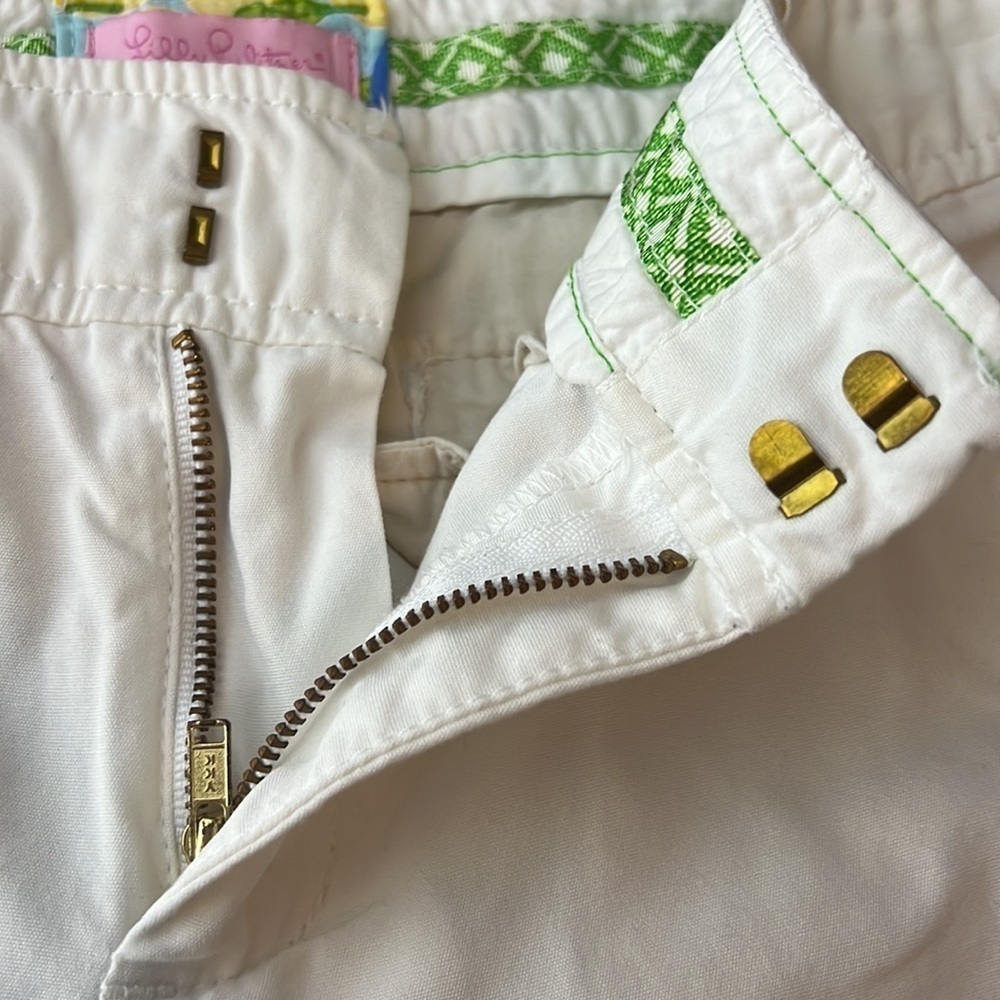 Lilly Pulitzer white 100% cotton bermuda shorts, size 2 - Picture 6 of 8
